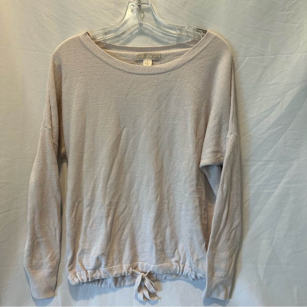 Barefoot Dreams Cozychic Ultra Lite Slouchy Pullover Ivory Women's Small